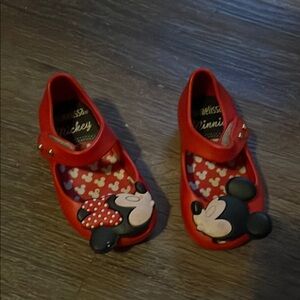 Mini Melissa Disney Kids Red Mickey Mouse Shoes